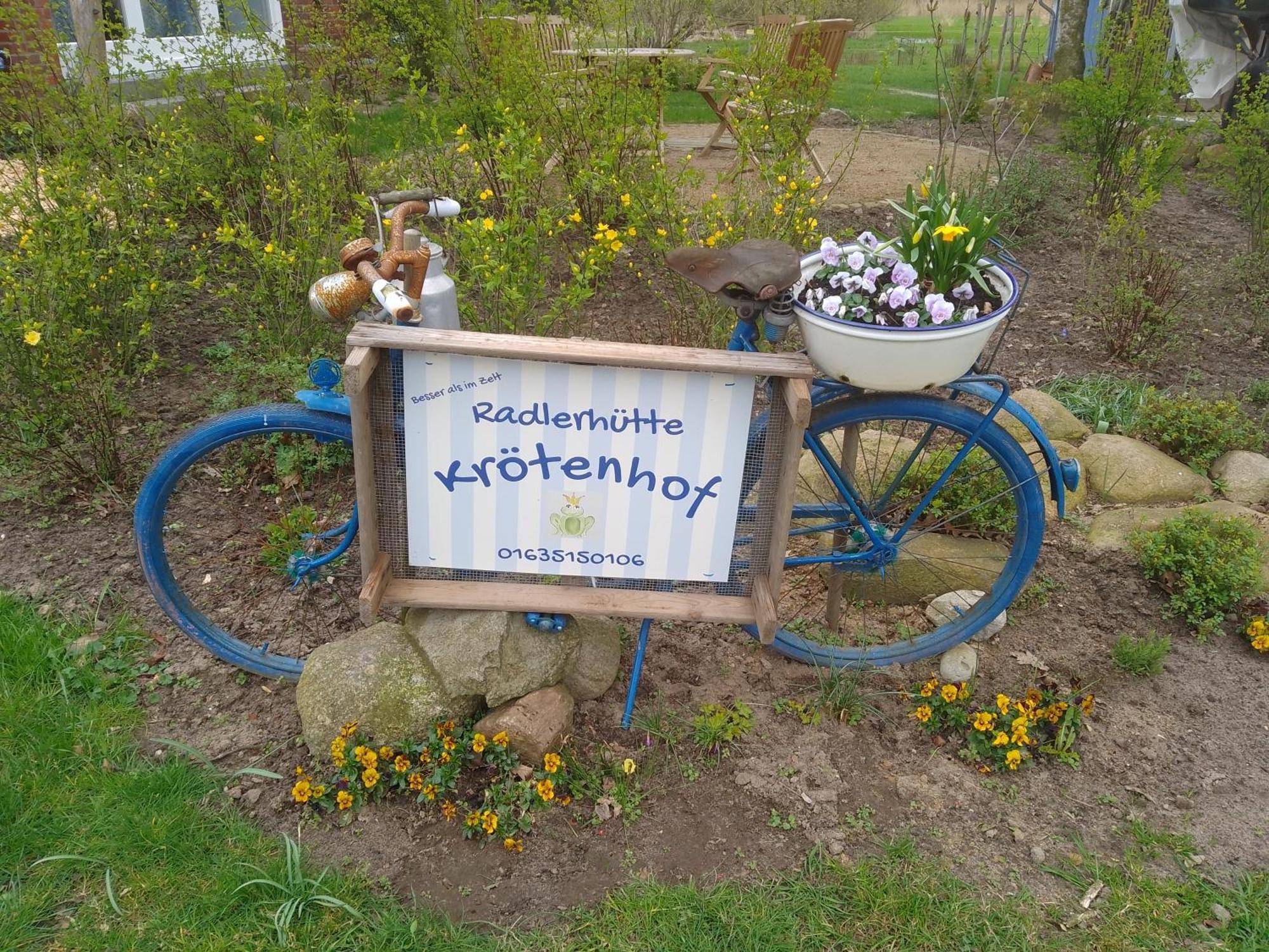 Huette Kroetenhof, Radfahrer Uebernachtung Barforde 외부 사진